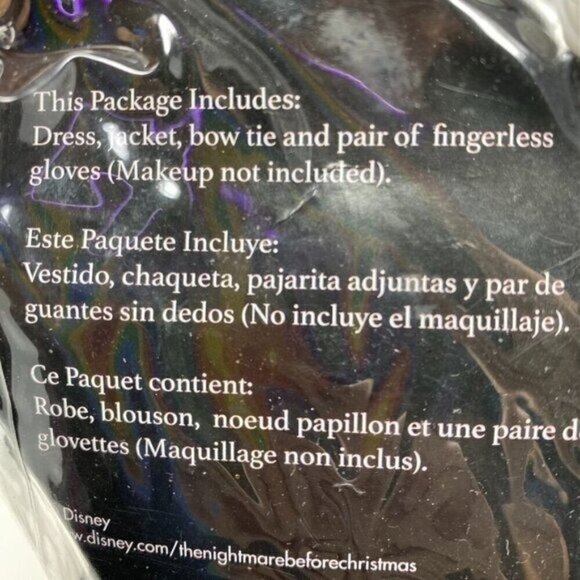 Disney The Nightmare Before Christmas Jack Skellington Halloween Costume Size Lg - Picture 9 of 12